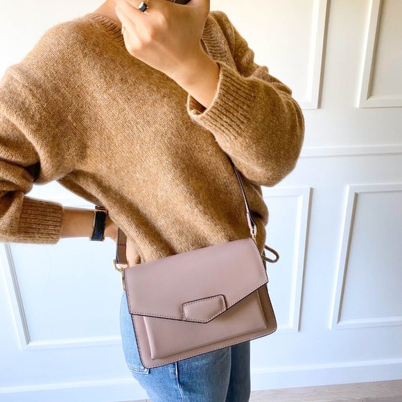 The Bobbi Leather Small Crossbody Bag - Pink - Picture 11 of 16